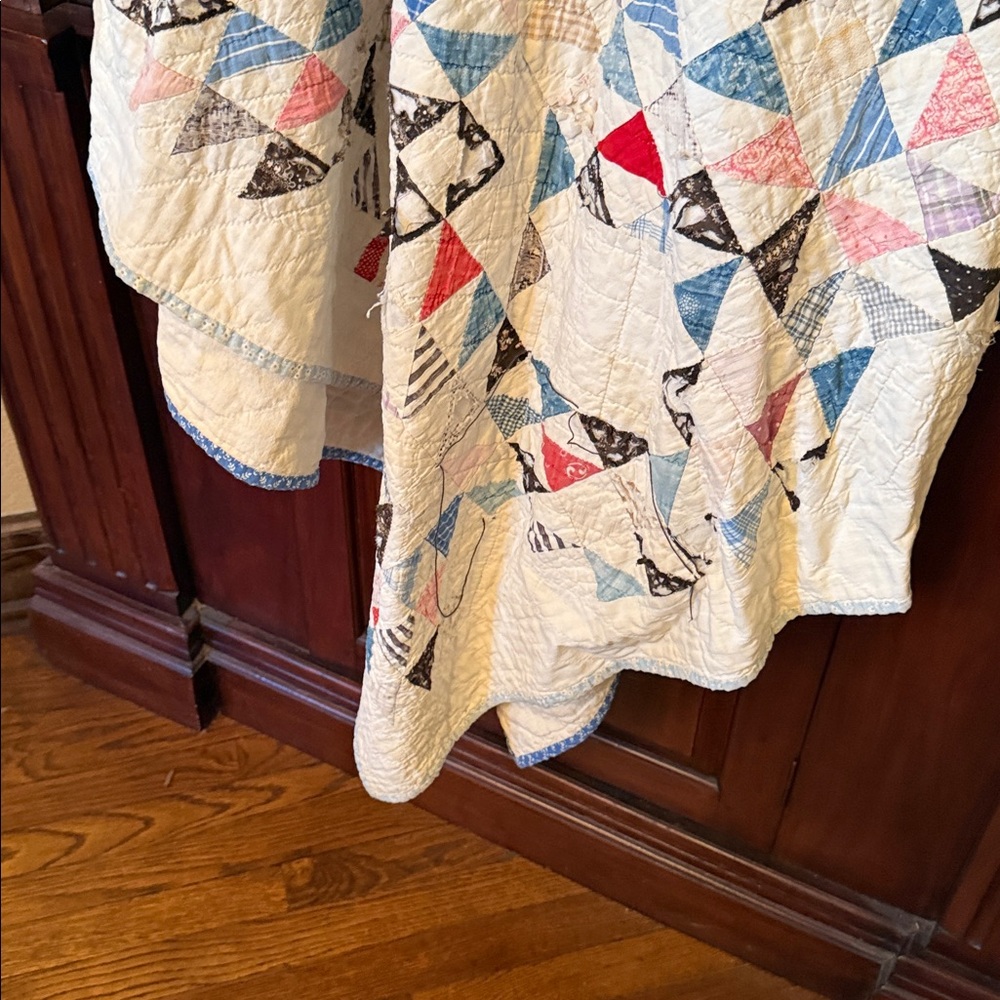 Multicolor Geometric Patterned Women's Poncho - image 6